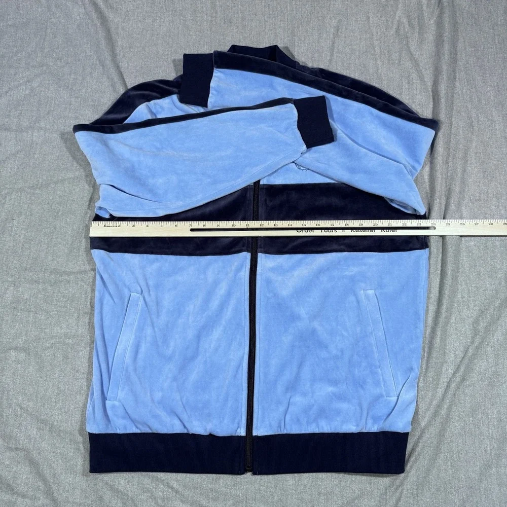 Puma TMC All Star Jacket Mens Large Pop Blue‎ Velour Track Zip Retro Streetwear